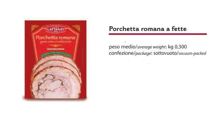 Porchetta Romana Dop a fette