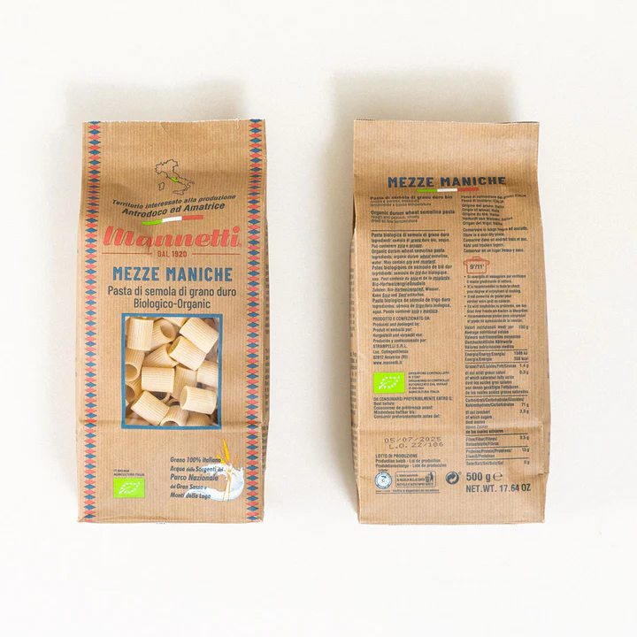Mezze Maniche Bio 500Gr