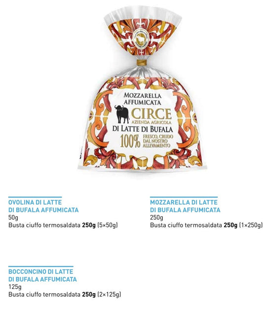 Mozzarella di Latte di Bufala Affumicata 250Gr
